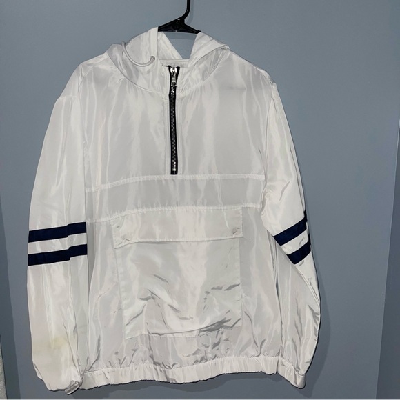 Men’s | F21 Wind Breaker Jacket  White & Blue | Size XL | Light weight jacket - Picture 1 of 15